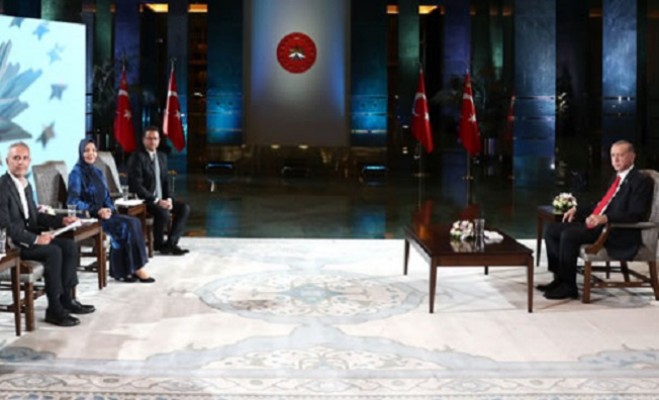 Başkan Erdoğan, 4 TV'nin ortak yayınına katıldı